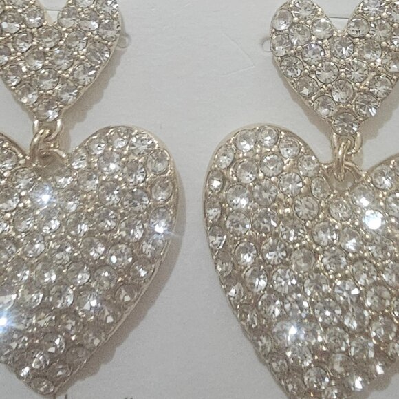 J .CREW Double Heart Earrings NWT!!!!!!!! - Picture 2 of 2